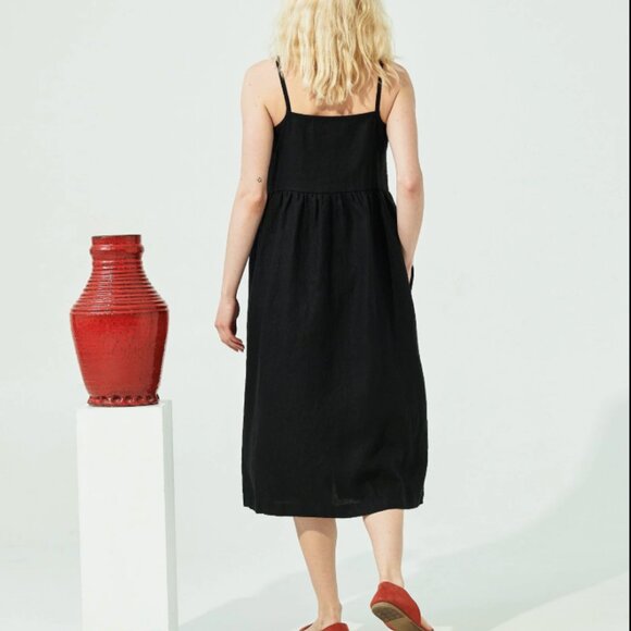 notPERFECTLINEN - SARAH button down slip linen dress - Picture 5 of 5